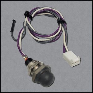 1-Pole Wired Pushbutton, Black: 178-01599-1050