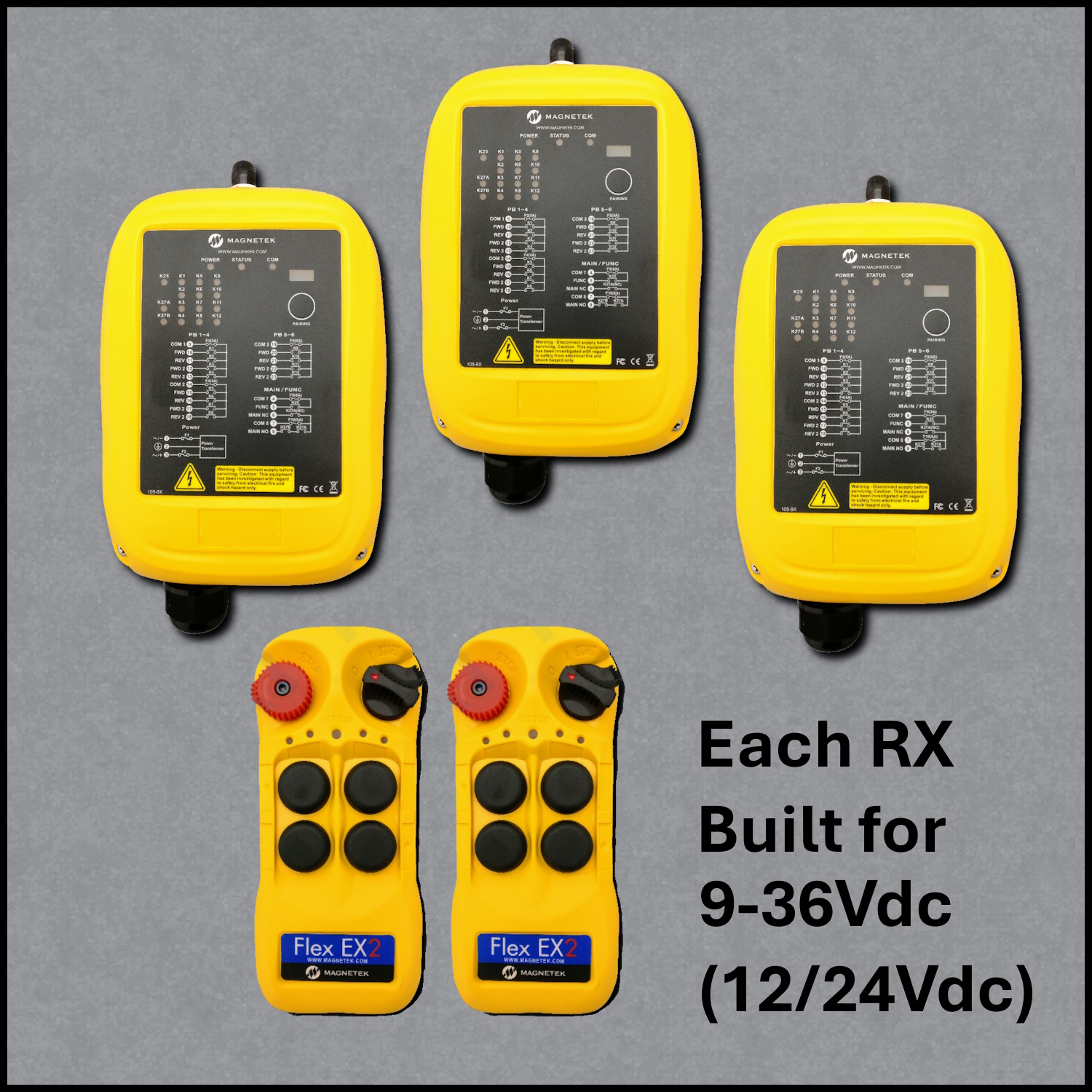 Flex 4EX2 System - 2TX, 3RX - 9-36Vdc (12/24V)