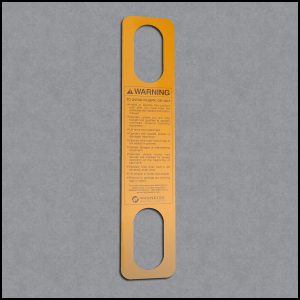 Pendant Warning Label